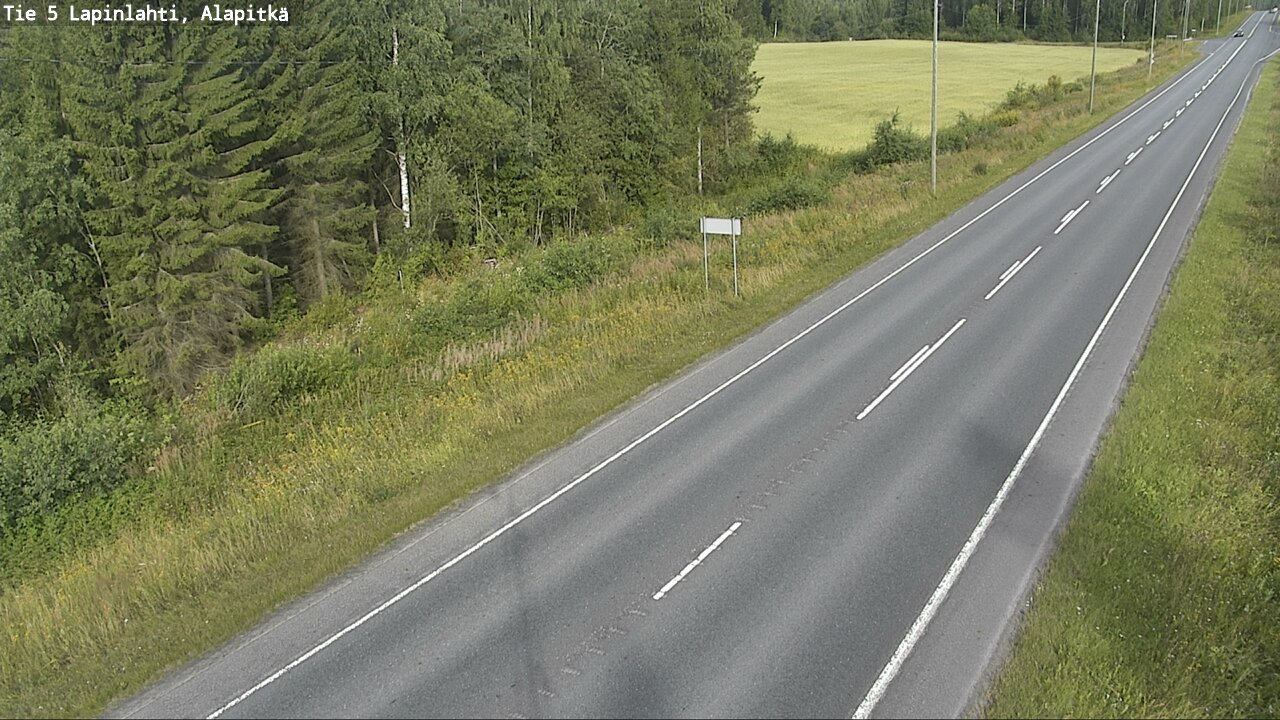 Weather Camera Image Road 5 Lapinlahti, Alapitkä, Lapinlahti, Pohjois-Savo