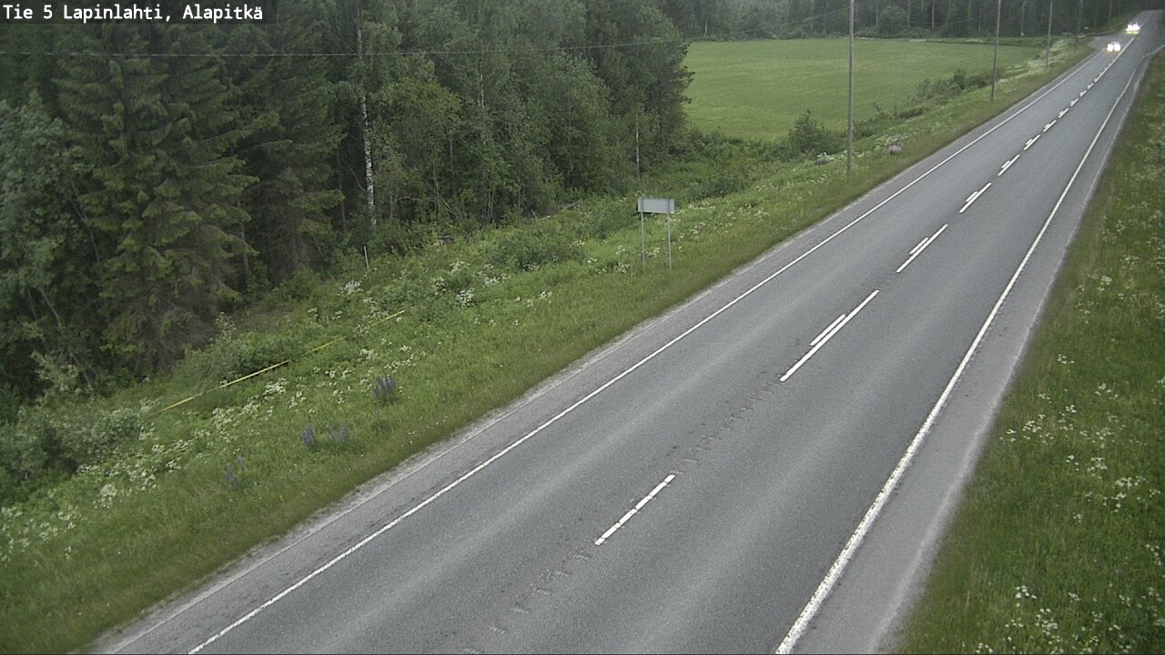 Weather Camera Image Road 5 Lapinlahti, Alapitkä, Lapinlahti, Pohjois-Savo