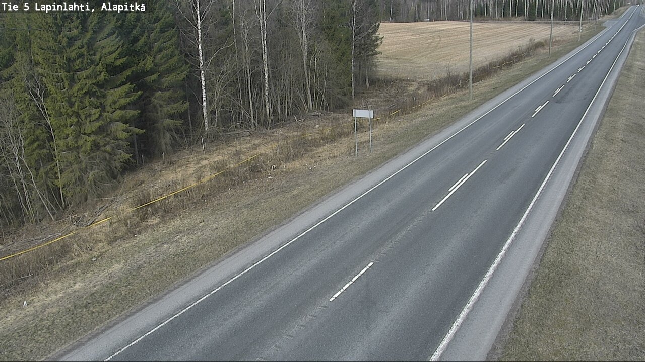 Weather Camera Image Road 5 Lapinlahti, Alapitkä, Lapinlahti, Pohjois-Savo