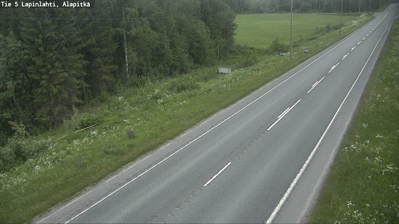 Weather Camera Image Road 5 Lapinlahti, Alapitkä, Lapinlahti, Pohjois-Savo