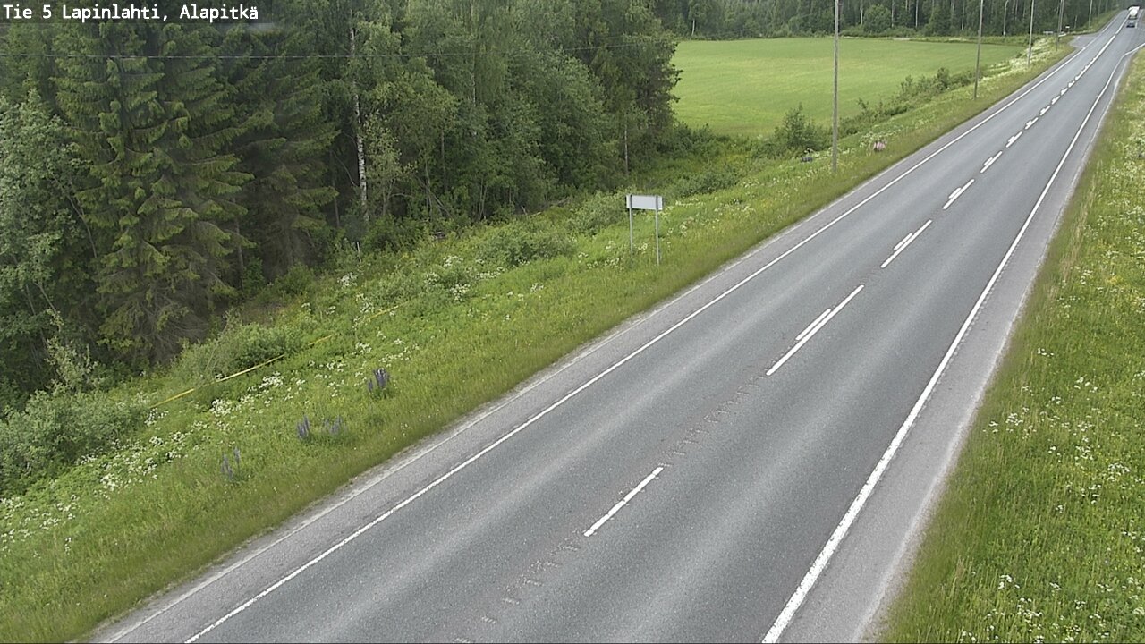 Weather Camera Image Road 5 Lapinlahti, Alapitkä, Lapinlahti, Pohjois-Savo