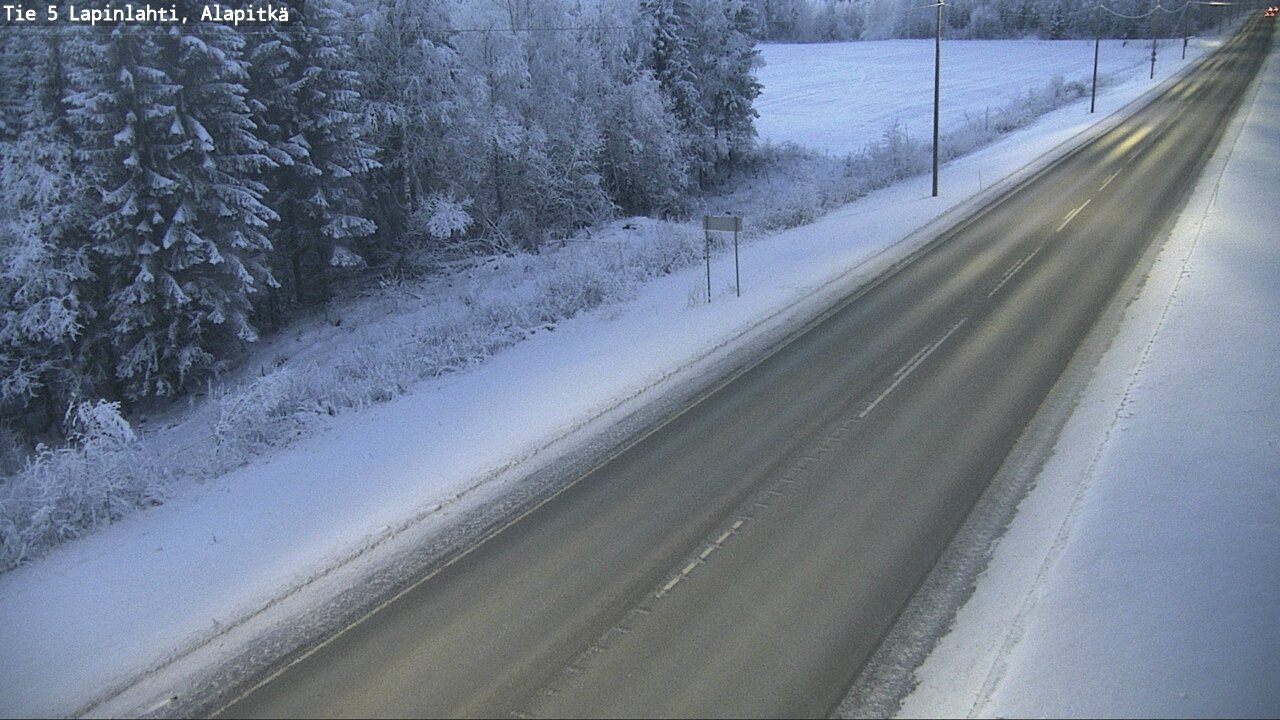 Weather Camera Image Road 5 Lapinlahti, Alapitkä, Lapinlahti, Pohjois-Savo
