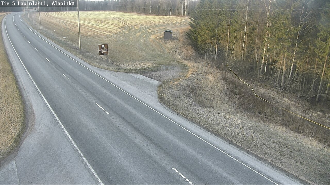 Weather Camera Image Road 5 Lapinlahti, Alapitkä, Lapinlahti, Pohjois-Savo