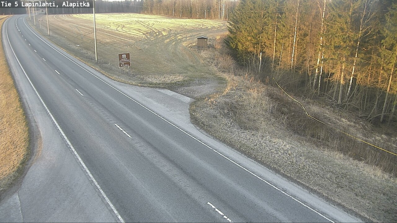 Weather Camera Image Road 5 Lapinlahti, Alapitkä, Lapinlahti, Pohjois-Savo