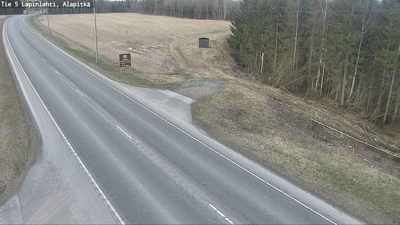 Weather Camera Image Road 5 Lapinlahti, Alapitkä, Lapinlahti, Pohjois-Savo