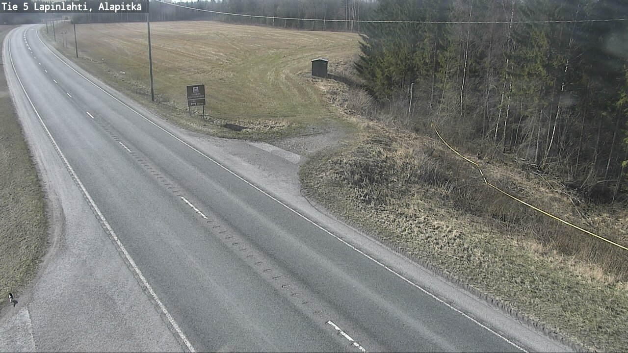 Weather Camera Image Road 5 Lapinlahti, Alapitkä, Lapinlahti, Pohjois-Savo