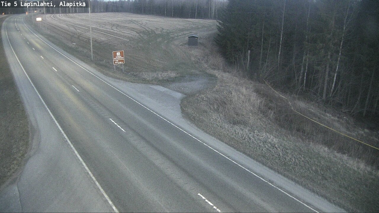 Weather Camera Image Väg 5 Lapinlax, Alapitkä, Lapinlahti, Pohjois-Savo