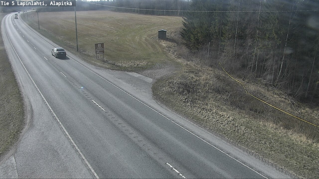 Weather Camera Image Road 5 Lapinlahti, Alapitkä, Lapinlahti, Pohjois-Savo