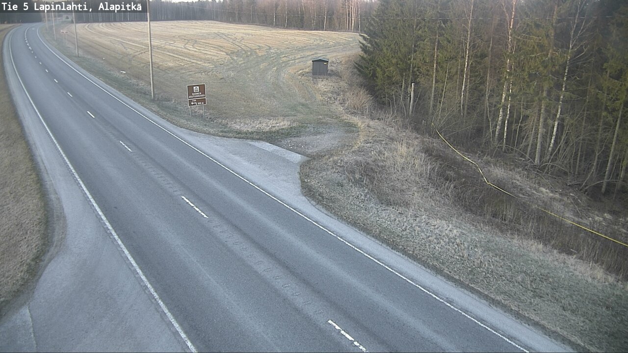 Weather Camera Image Road 5 Lapinlahti, Alapitkä, Lapinlahti, Pohjois-Savo