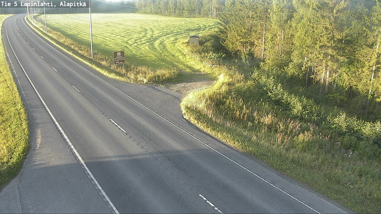 Weather Camera Image Road 5 Lapinlahti, Alapitkä, Lapinlahti, Pohjois-Savo
