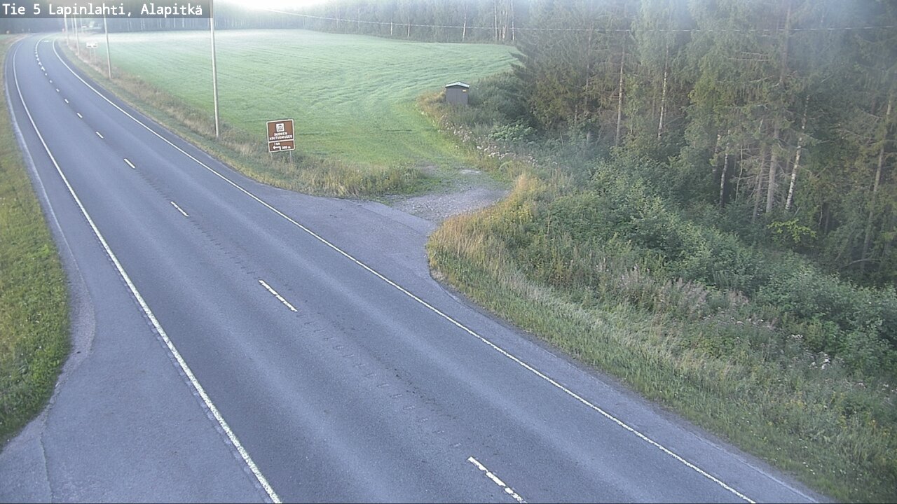 Weather Camera Image Road 5 Lapinlahti, Alapitkä, Lapinlahti, Pohjois-Savo