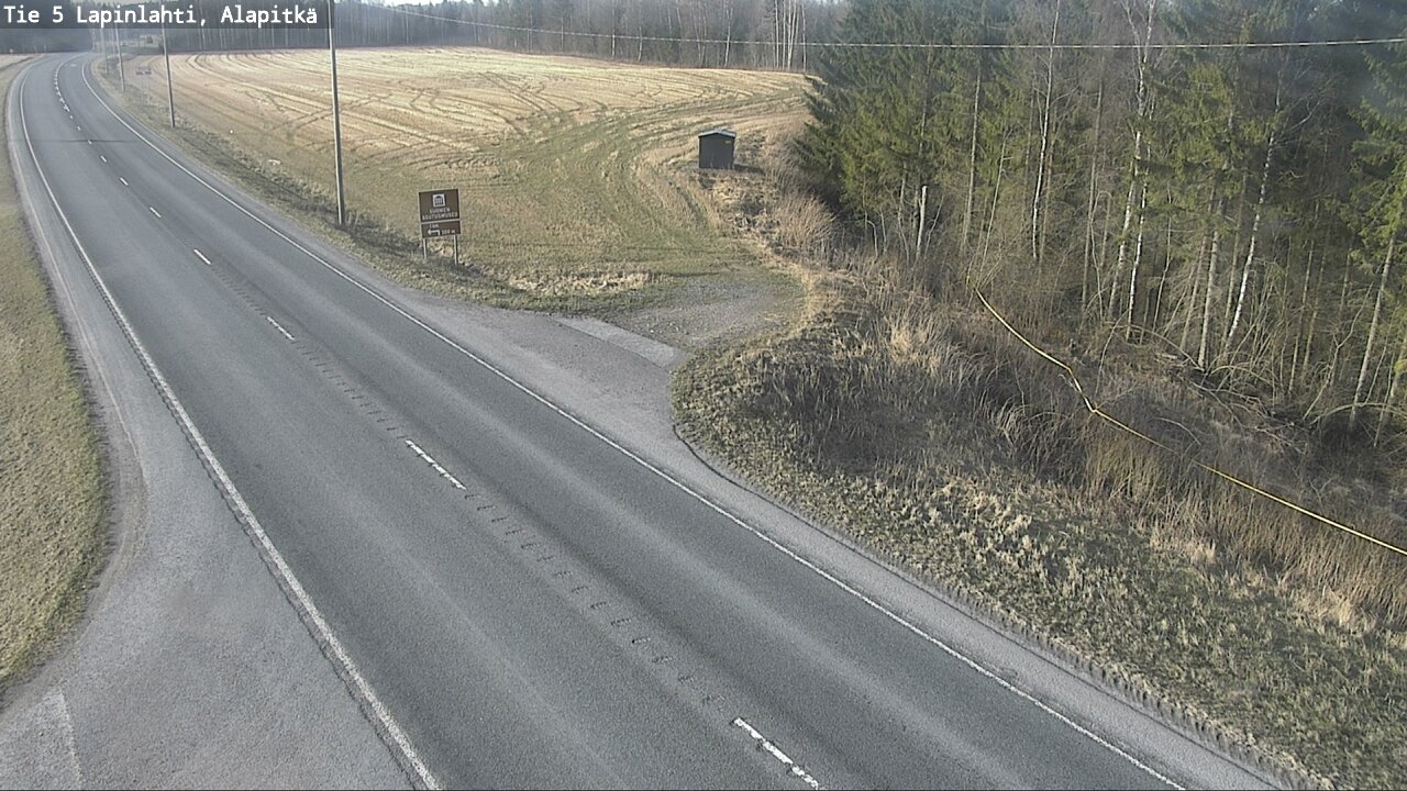 Weather Camera Image Road 5 Lapinlahti, Alapitkä, Lapinlahti, Pohjois-Savo