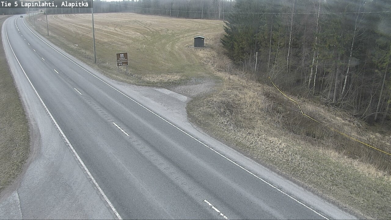 Weather Camera Image Road 5 Lapinlahti, Alapitkä, Lapinlahti, Pohjois-Savo