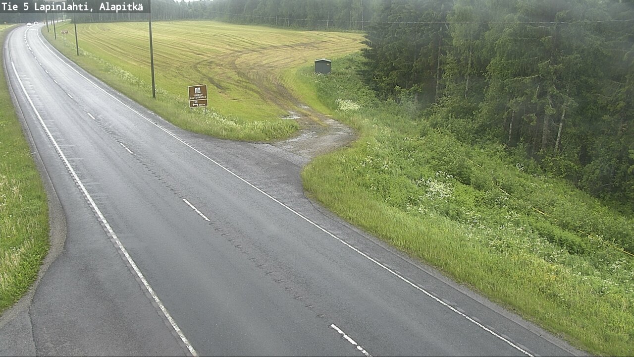Weather Camera Image Väg 5 Lapinlax, Alapitkä, Lapinlahti, Pohjois-Savo