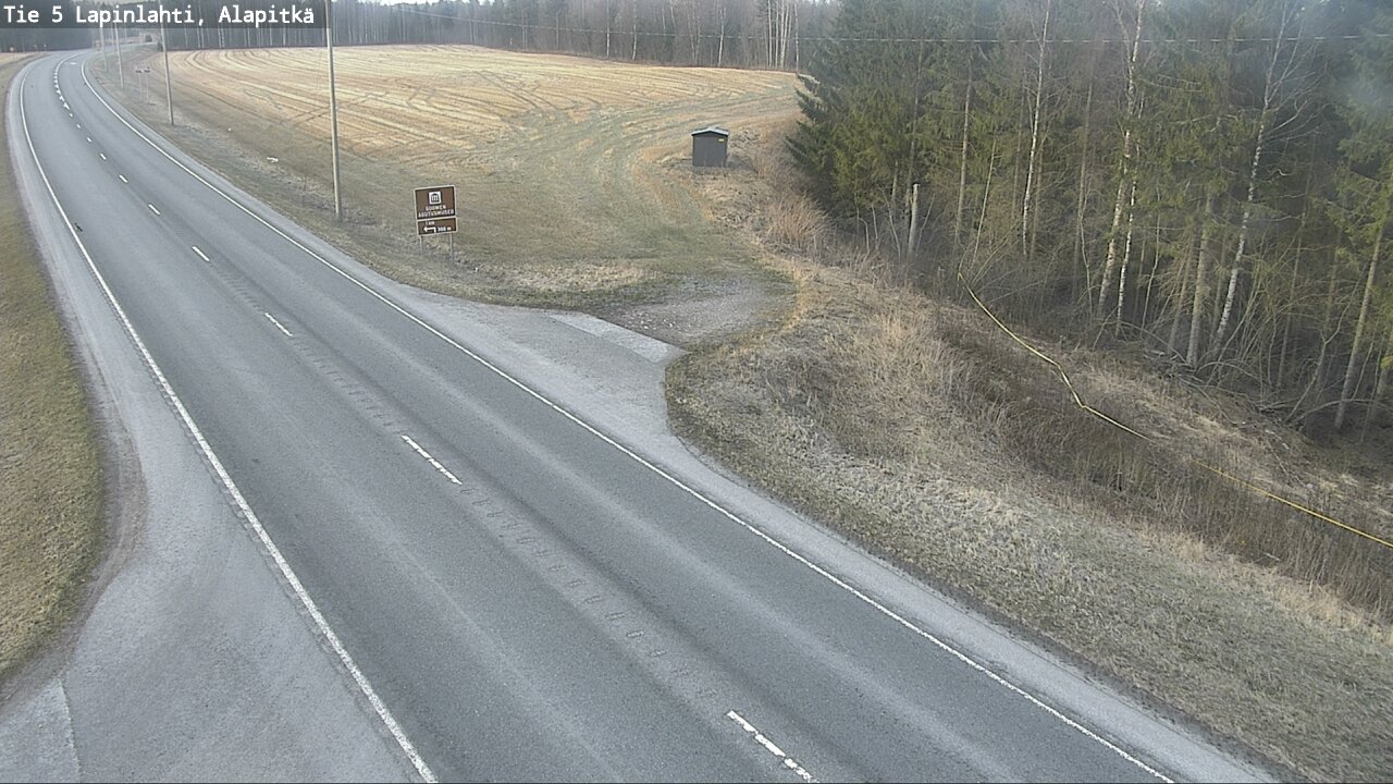 Weather Camera Image Road 5 Lapinlahti, Alapitkä, Lapinlahti, Pohjois-Savo
