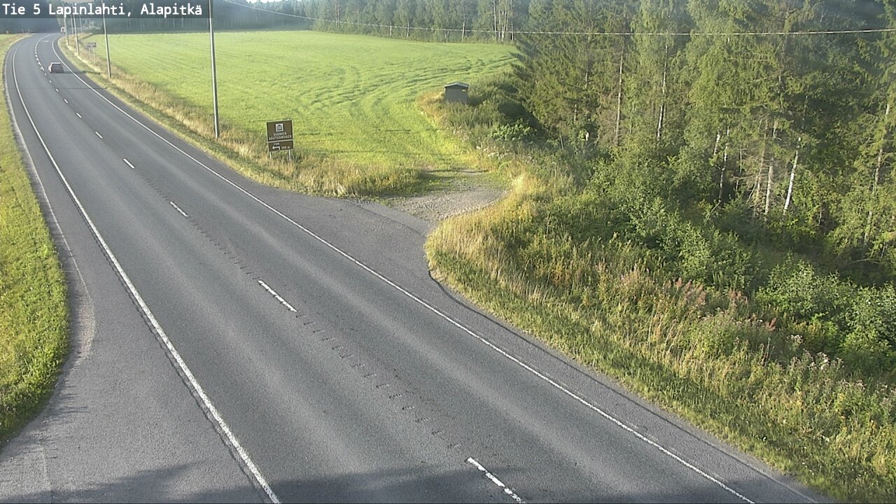 Weather Camera Image Väg 5 Lapinlax, Alapitkä, Lapinlahti, Pohjois-Savo