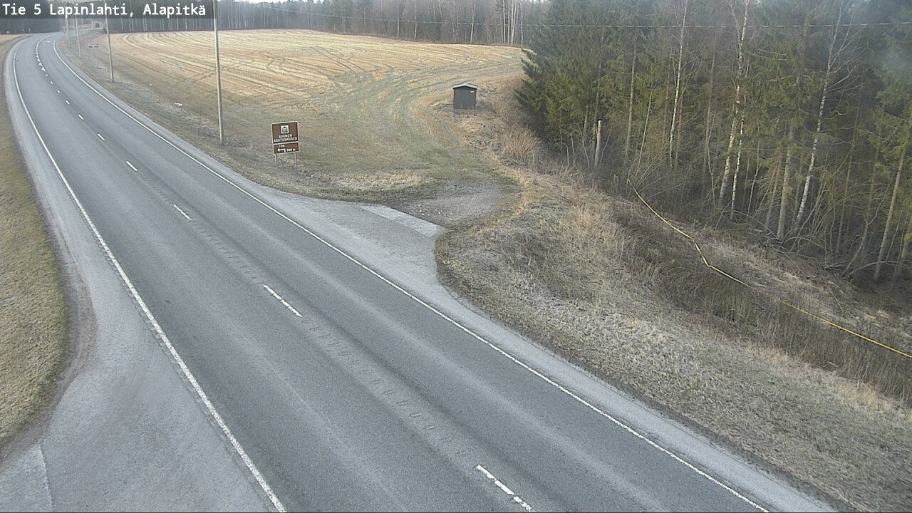 Weather Camera Image Road 5 Lapinlahti, Alapitkä, Lapinlahti, Pohjois-Savo