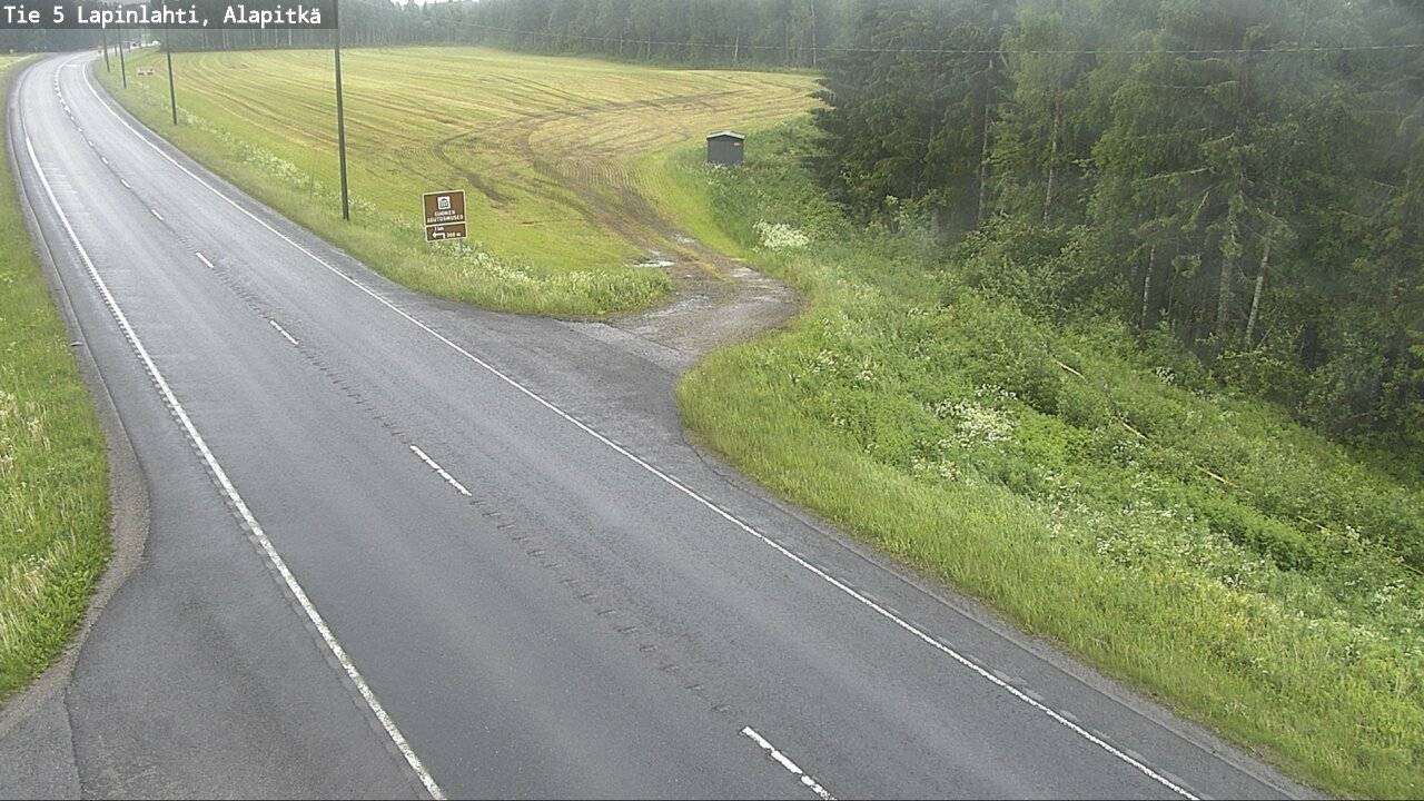 Weather Camera Image Väg 5 Lapinlax, Alapitkä, Lapinlahti, Pohjois-Savo