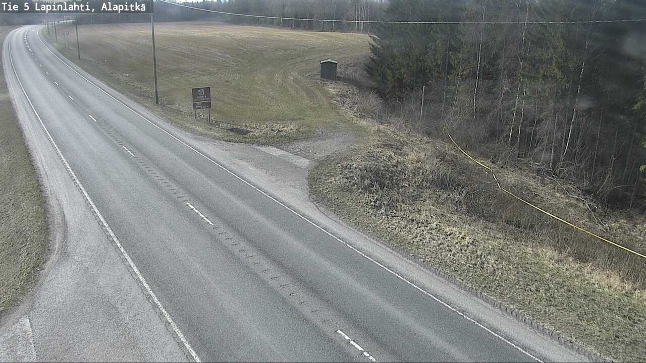 Weather Camera Image Road 5 Lapinlahti, Alapitkä, Lapinlahti, Pohjois-Savo
