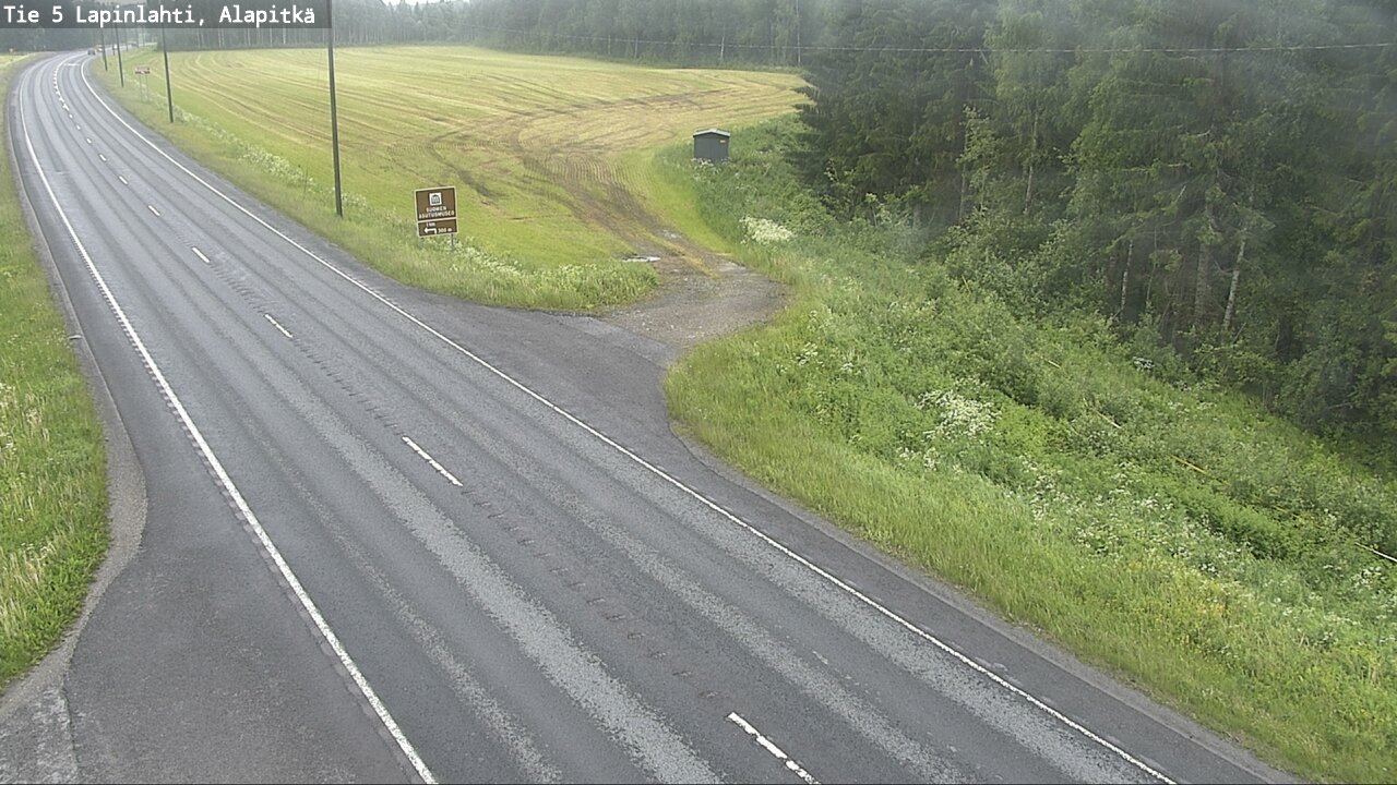 Weather Camera Image Väg 5 Lapinlax, Alapitkä, Lapinlahti, Pohjois-Savo