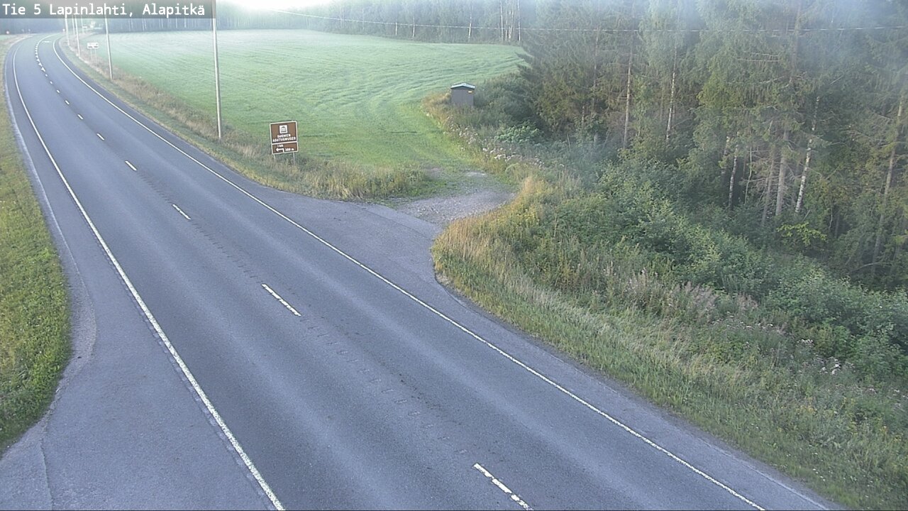 Weather Camera Image Road 5 Lapinlahti, Alapitkä, Lapinlahti, Pohjois-Savo