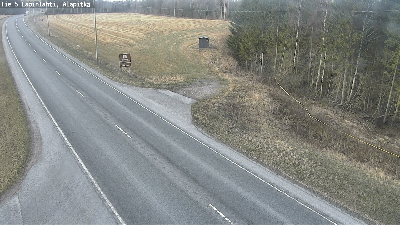 Weather Camera Image Road 5 Lapinlahti, Alapitkä, Lapinlahti, Pohjois-Savo
