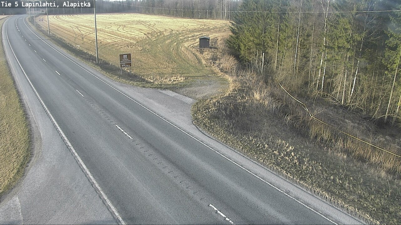 Weather Camera Image Road 5 Lapinlahti, Alapitkä, Lapinlahti, Pohjois-Savo