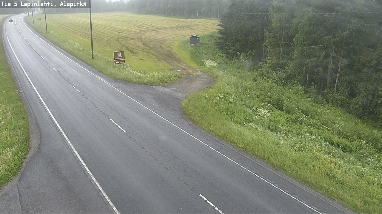 Weather Camera Image Väg 5 Lapinlax, Alapitkä, Lapinlahti, Pohjois-Savo