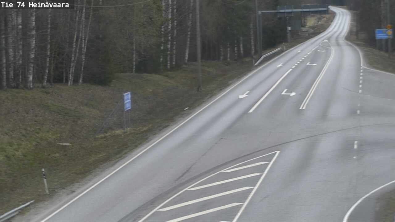 Weather Camera Image Väg 74 Åminne, Heinävaara, Joensuu, Pohjois-Karjala