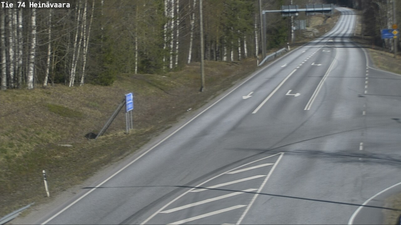 Weather Camera Image Väg 74 Åminne, Heinävaara, Joensuu, Pohjois-Karjala