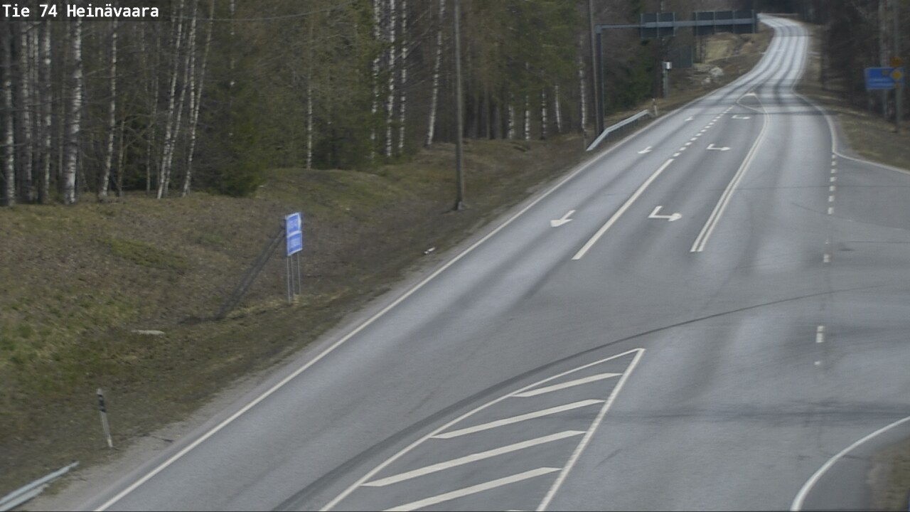 Weather Camera Image Väg 74 Åminne, Heinävaara, Joensuu, Pohjois-Karjala