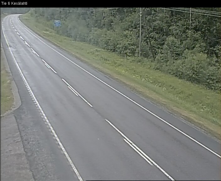 Weather Camera Image Väg 6 Kitee, Kesälax, Kitee, Pohjois-Karjala