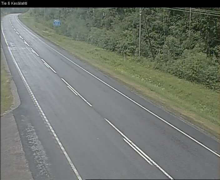 Weather Camera Image Väg 6 Kitee, Kesälax, Kitee, Pohjois-Karjala