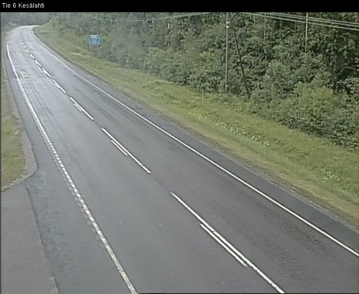 Weather Camera Image Väg 6 Kitee, Kesälax, Kitee, Pohjois-Karjala