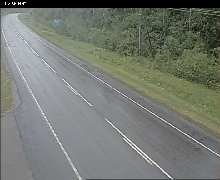 Weather Camera Image Väg 6 Kitee, Kesälax, Kitee, Pohjois-Karjala