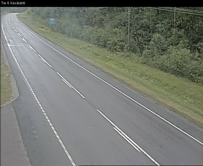 Weather Camera Image Väg 6 Kitee, Kesälax, Kitee, Pohjois-Karjala