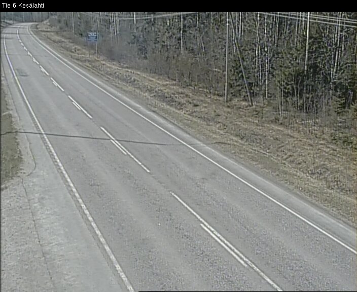 Weather Camera Image Väg 6 Kitee, Kesälax, Kitee, Pohjois-Karjala