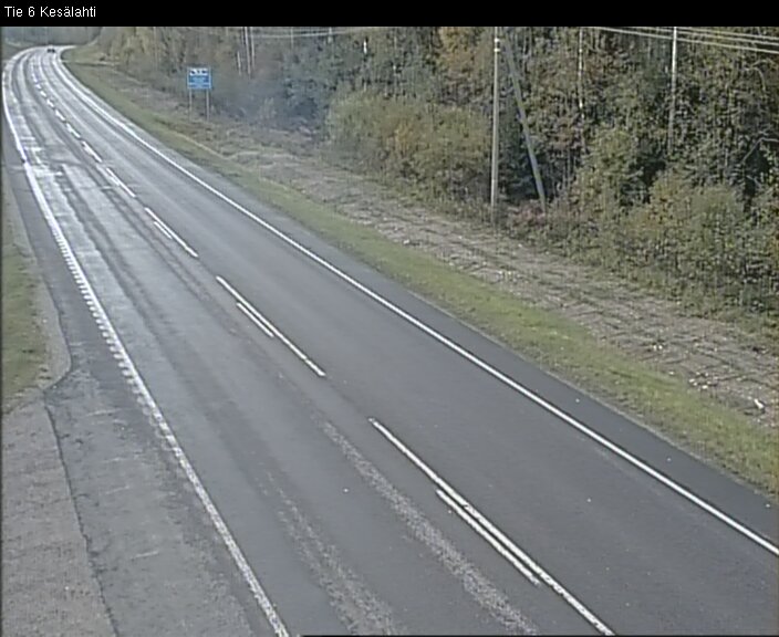 Weather Camera Image Väg 6 Kitee, Kesälax, Kitee, Pohjois-Karjala