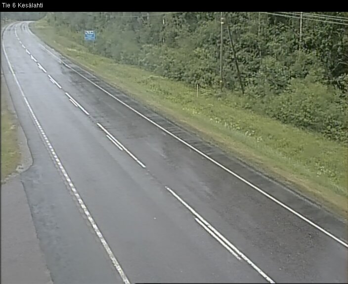 Weather Camera Image Väg 6 Kitee, Kesälax, Kitee, Pohjois-Karjala