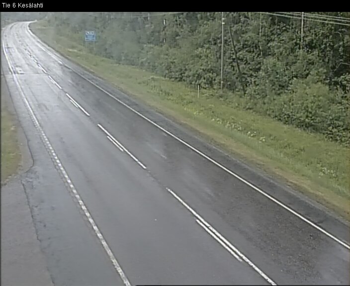 Weather Camera Image Väg 6 Kitee, Kesälax, Kitee, Pohjois-Karjala