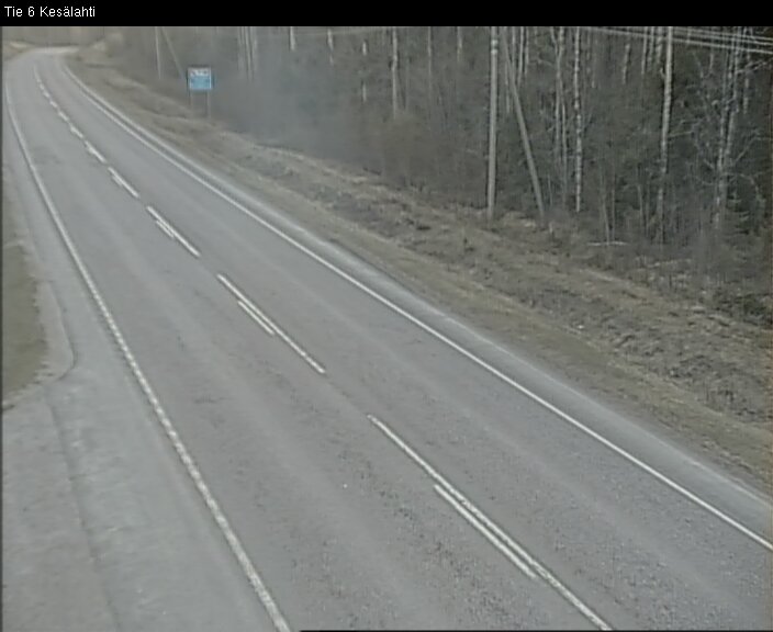 Weather Camera Image Väg 6 Kitee, Kesälax, Kitee, Pohjois-Karjala