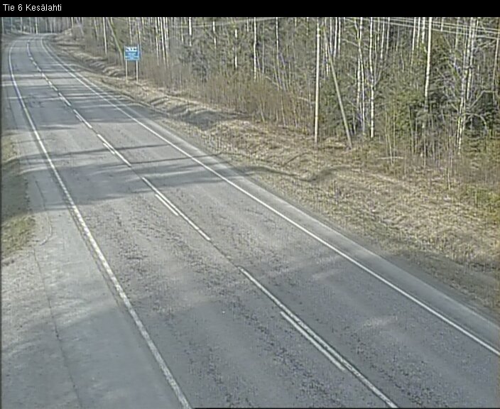 Weather Camera Image Väg 6 Kitee, Kesälax, Kitee, Pohjois-Karjala