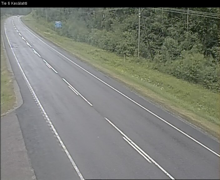 Weather Camera Image Väg 6 Kitee, Kesälax, Kitee, Pohjois-Karjala