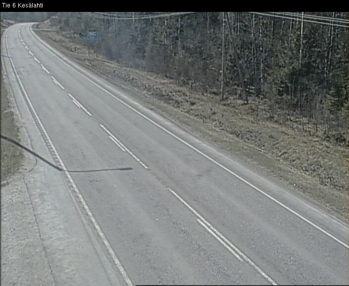 Weather Camera Image Väg 6 Kitee, Kesälax, Kitee, Pohjois-Karjala