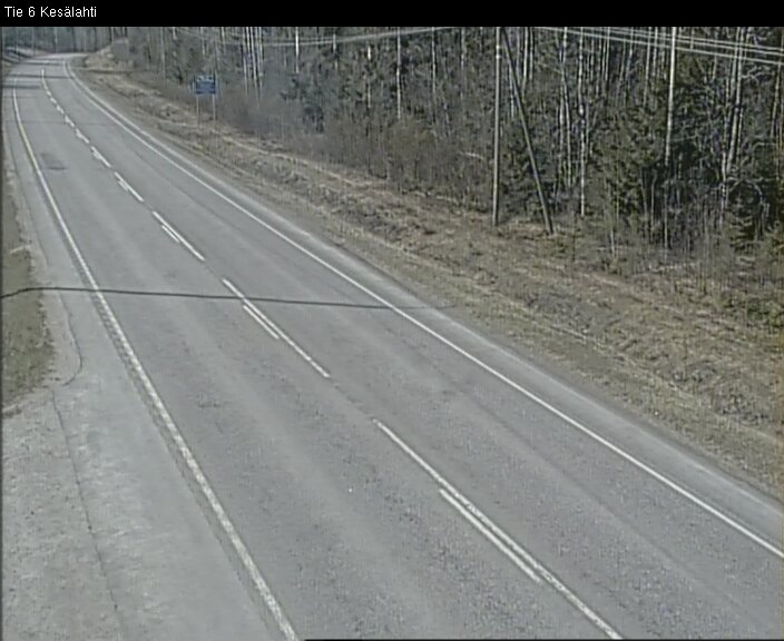Weather Camera Image Väg 6 Kitee, Kesälax, Kitee, Pohjois-Karjala