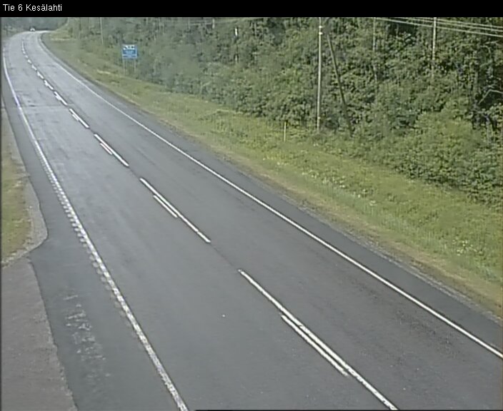Weather Camera Image Väg 6 Kitee, Kesälax, Kitee, Pohjois-Karjala