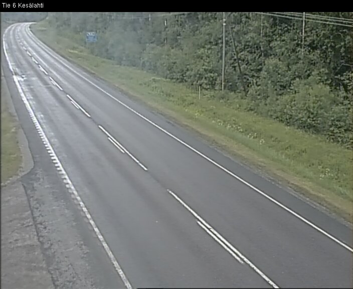 Weather Camera Image Väg 6 Kitee, Kesälax, Kitee, Pohjois-Karjala