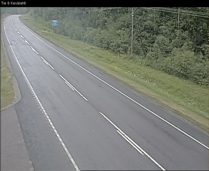 Weather Camera Image Väg 6 Kitee, Kesälax, Kitee, Pohjois-Karjala
