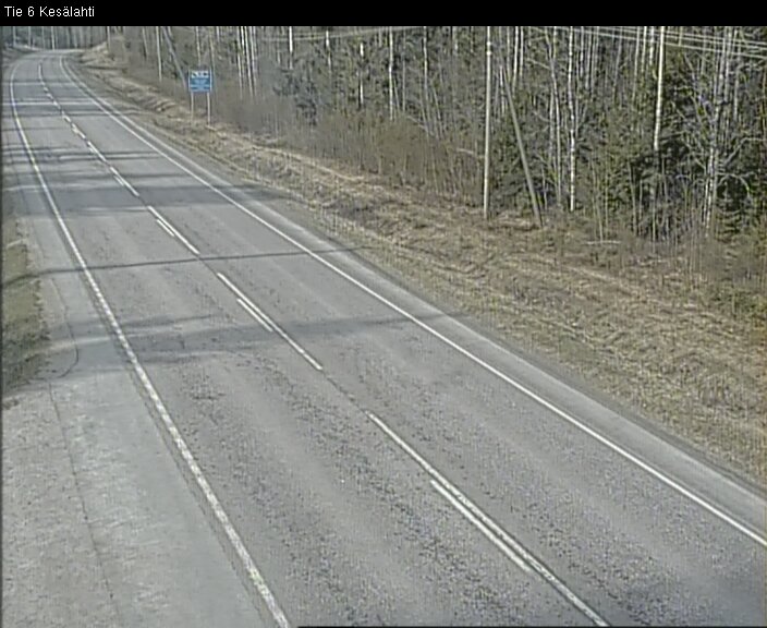 Weather Camera Image Väg 6 Kitee, Kesälax, Kitee, Pohjois-Karjala