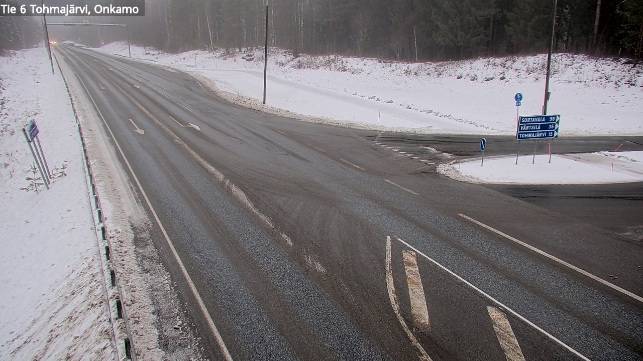 Weather Camera Image Väg 6 Tohmajärvi, Onkamo, Tohmajärvi, Pohjois-Karjala